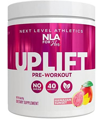 NLA for Her Uplift Pre-Workout (40 Servings) - Hawaiian Sunset - Provides Clean/Sustained Energy, Supports Athletic Performance, Helps Fast Twitch Muscle Fiber Activation