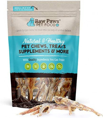 Raw Paws Chicken Feet for Dogs Made in USA, 10-ct