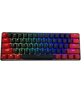 Kraken Pro 60 - BRED Edition 60% Mechanical Keyboard RGB Gaming Keyboard (Reverse BRED (Silver Speed Switches))