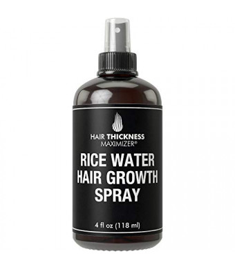 Rice Water Hair Growth Spray. Vegan Hair Thickening Moisturizing, Hydrating Volumizer Sprays For Men, Women with Vitamin B, C, Aloe Vera. Leave in Fermented Mist For Dry, Frizzy, Weak Hair. Unscented