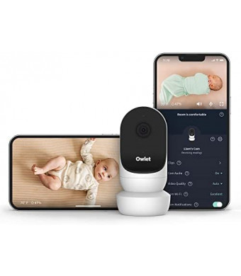 Owlet Cam 2 - Smart Baby Monitor Camera - Stream Secure HD Video and Audio with Night Vision, 4X Zoom, Wide Angle View and Sound, Motion and Cry Notifications