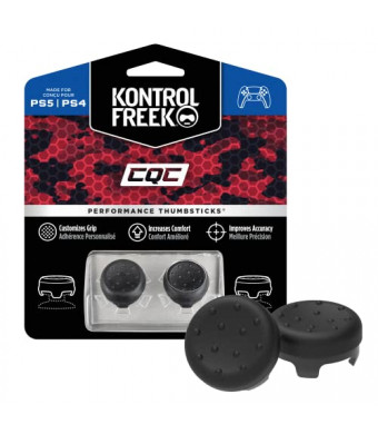 KontrolFreek CQC for Playstation 4 (PS4) and Playstation 5 (PS5) Controller | Performance Thumbsticks | 2 Mid-Rise Concave | Black