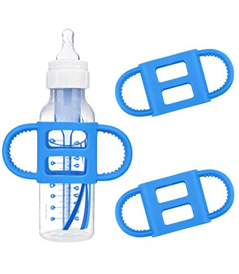 [3 Pack] Impresa Bottle Handles for Dr Brown Baby Bottles - Teach Babies to Drink Independently with Impresa Baby Bottle Handles for Dr. Brown Sippy Bottle - Baby Bottle Holder for Easy Grip