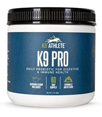 K9 Athlete - K9 Pro | Dog Probiotic Powder - Dog Probiotics and Digestive Enzymes - Anti-Diarrhea Dog Nutritional Supplement - Canine Probiotic for Dog Digestive Support - Probiotics for Dogs