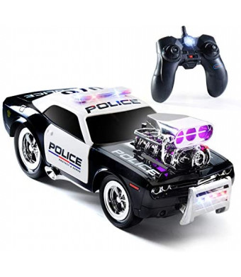 Prextex RC Police Car Remote Control Police Car RC Toys Radio Control Police Car Toys for Boy, Remote Control Car with Lights and Siren for Toddler, 4-7 5 Years Old Boys and Up | Toy Cars