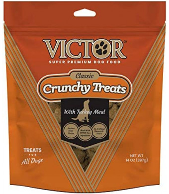 VICTOR Super Premium Dog Food – Classic Crunchy Dog Treats with Turkey Meal – Gluten-Free Treats for Small, Medium and Large Breed Dogs, 14oz
