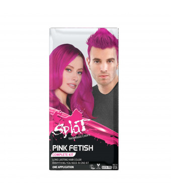 Splat 30 Wash Pink Fetish Hair Color Kit, Semi-Permanent Dye