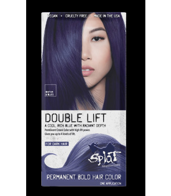 Splat Double Lift Permanent Blue Color for Dark Hair, Rhythm and Blues, 1 Application