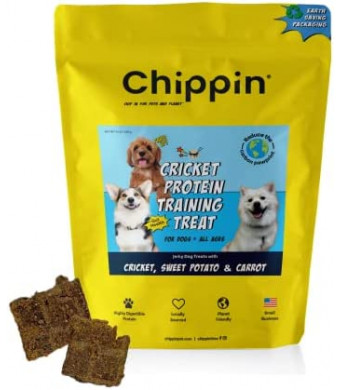 Chippin Cricket Jerky Healthy Dog Treats, Sustainable, Hypoallergenic & Human-Grade Protein, Soft & Breakable for Puppies & Senior Dogs, Natural Superfood for Sensitive Stomachs, Made in USA (5oz)