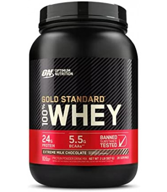 Optimum Nutrition Gold Standard 100% Whey Protein Powder, Extreme Milk Chocolate, 2 Pound (Packaging May Vary)