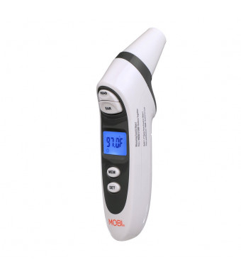 MOBI DualScan Prime Ear and Forehead Digital Thermometer with Memory Recording and Food Bottle Readings, Fever Thermometer, Forehead Thermometer, Ear Thermometer, Baby Thermometer