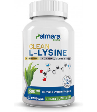 Natural Cure Labs Clean L-Lysine 600mg, 120 Capsules