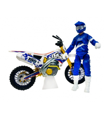 Adventure Force Nitro Circus Dirt Bike & Rider Toy, 1:12 Replica, Assorted Colors