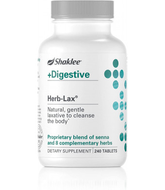 Shaklee - Herb-Lax - Natural Laxative for Colon Cleanse with Senna, Licorice, and Alfalfa - 240 Tabs