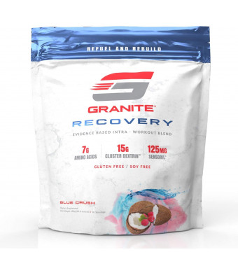 Intra-Workout Powder by Granite Supplements | 20 Servings of Recovery Blue Crush to Maximize Muscle Growth and Speed Up Recovery | Includes Amino Acids, Cluster Dextrin, and Sensoril Ashwagandha