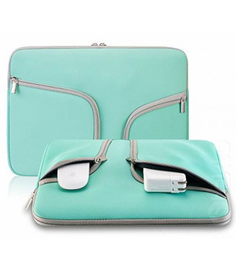 Steklo - HOT TEAL Neoprene Soft Sleeve Case for MacBook 12-inch and MacBook Air 11.6" and Laptop up to 12" Ultrabook