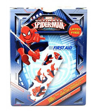 Marvel Children's Adhesive Bandages - Spiderman - Box of 100