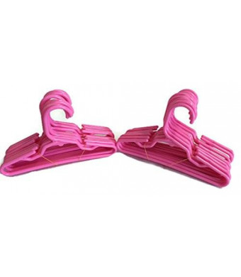 Dori's Boutique Doll Hangers Set of 24 Plastic Hangers Pink, Fits 18 Inch American Girl Dolls Clothes, Doll Accessories