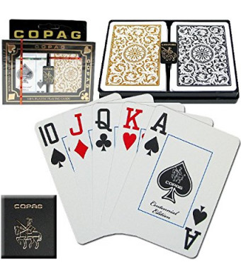 Copag Poker Size Jumbo Index 1546 Playing Cards (Black Gold Setup)