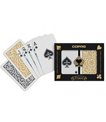 Copag Bridge Size Regular Index 1546 Playing Cards (Black Gold Setup)