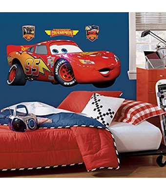 Roommates Rmk1518Gm Disney Pixar Cars Lightning Mcqueen Peel and Stick Giant Wall Decal