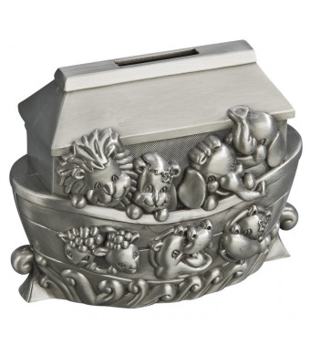 Creative Gifts International Noah's Ark Animals Brushed Pewter Coin Bank