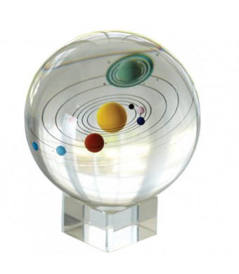 Amlong Crystal Solar System Crystal Ball with Crystal Stand