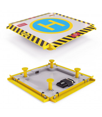 Remote Control Helicopter Landing Pad - Complete Edition - LED Lights Installed - Suitable for RC Helicopters, Quadcopters, Drones, Syma Helicopters