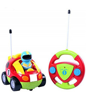 Cartoon R/C Race Car Radio Control Toy for Toddlers by Liberty Imports (ENGLISH Packaging)