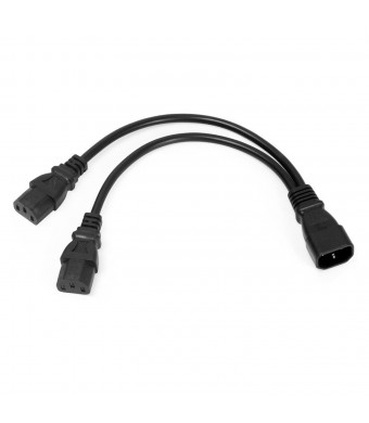 UPS Server Y Splitter C14 to 2 x C13 Power Extension Cable