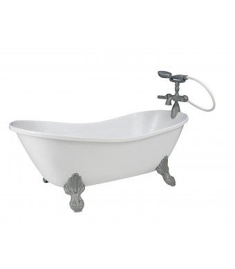 White Doll Bathtub by Sophia's | 18 Inch Doll Tub with Handshower