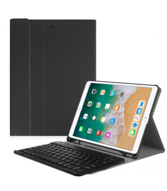 Fintie iPad Pro 10.5 Keyboard Case with Built-in Apple Pencil Holder - SlimShell Protective Cover with Magnetically Detachable Wireless Bluetooth Keyboard for Apple iPad Pro 10.5 Inch 2017, Black