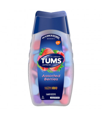 Tums Maximum Strength Antacid/Calcium Supplement Assorted Berries