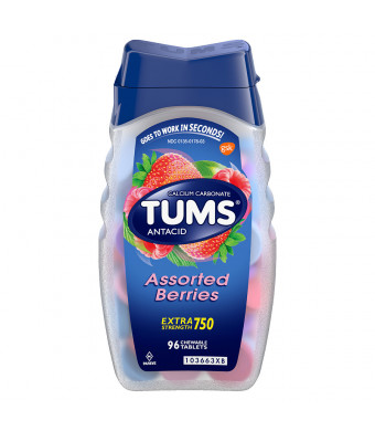 Tums Extra Strength Antacid/Calcium Supplement Assorted Berries