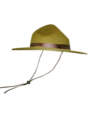 Olive Green Park Ranger/Mountie/ Smokey Bear Hat-One Size Fits Most Adults