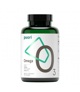 O3 Pure Omega 3 Burpless Fish Oil Softgels + Lemon | 2000mg 120 Epa Dha Supplements Natural Capsules | Aceite de Pescado