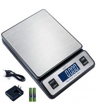 Weighmax W-2809 90 LB X 0.1 OZ Durable Stainless Steel Digital Postal Scale, Shipping Scale With AC adapter