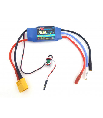 30A RC Brushless Motor Electric Speed Controller ESC 3A UBEC with XT60 and 3.5mm bullet plugs