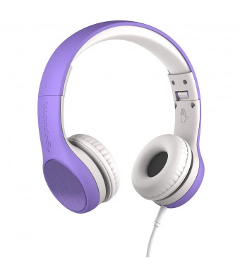 New! LilGadgets Connect+ Style Premium Volume Limited Wired Headphones with SharePort for Children/Kids (Purple)