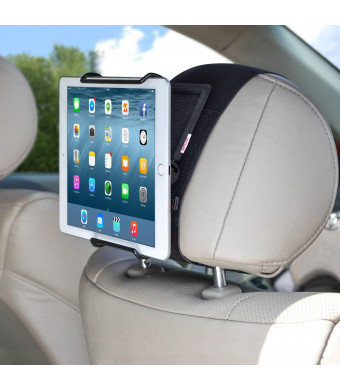 TFY Universal Car Headrest Mount Holder with Angle- Adjustable Holding Clamp for 6 - 12.9 Inch Tablets