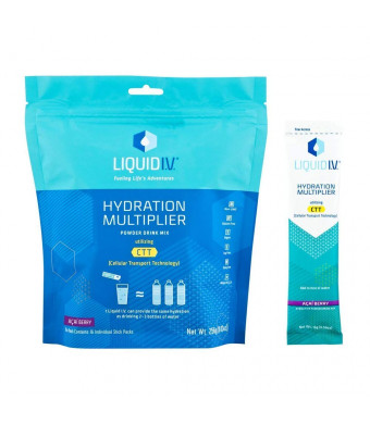 Liquid I.V. Hydration Multiplier, Electrolyte Powder, Easy Open Packets, Supplement Drink Mix (Acai Berry, 16 Count)