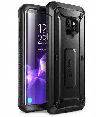 Samsung Galaxy S9 Case, SUPCASE Full-Body Rugged Holster Case Built-in Screen Protector Galaxy S9 (2018 Release), Unicorn Beetle PRO Series - Retail Package (Black)