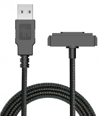 Sonim XP5/XP6/XP7 Charger, Nakedcellphone Brand Black [Rugged Braided] USB Charge/Sync Cable Cord [with Magnetic Contacts] for Sonim XP5700/XP6700/XP7700 Phones