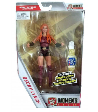 Wrestling WWE Mattel Elite Collection Becky Lynch Action Figure with Smackdown Women's Championship Belt ...