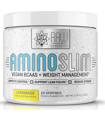 Amino Slim - Slimming BCAA Weight Loss Drink for Women, Vegan Amino Acids and L-Glutamine Powder for Post Workout Recovery and Fat Burning | Daily Appetite Suppressant, Metabolism Booster and Stress Relief