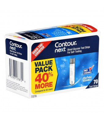 Contour Next 7278 Blood Glucose Test Strips (Pack of 70)