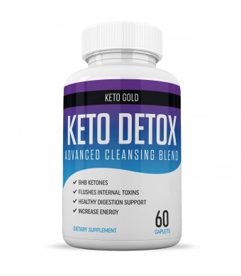 Keto Detox Cleanse Weight Loss - Ketosis Enzyme Complex for Digestion and Regularity - Ketogenic Diet Supplement - Reduce Belly Fat - Keto Gold - 60 Caplets