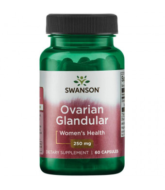 Swanson Ovarian Glandular Women's Hormone Ovarian Health Hormonal Balance Support Supplement 250 mg 60 Capsules