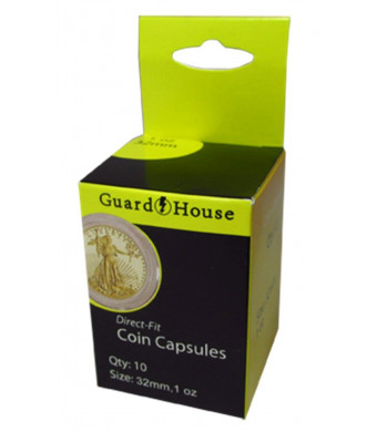 1-Oz American Gold Eagle Direct-Fit Coin Capsules - Retail Pack of 10