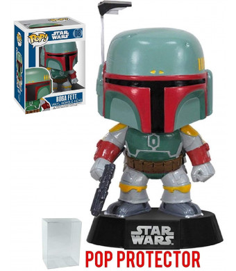 Funko Pop! Star Wars: Boba Fett #08 Vinyl Bobble-Head Figure (Bundled with Pop Box Protector Case)